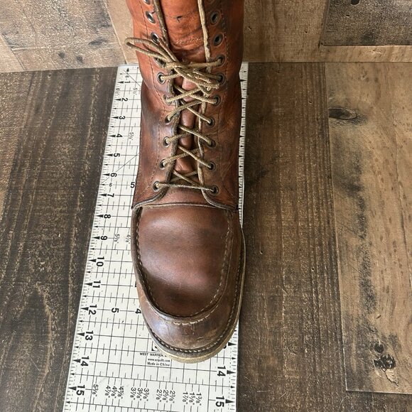 Red Wing Irish Setter Vintage Moc Toe Work Boots Mens 15 B - Picture 4 of 12